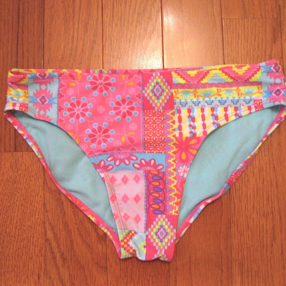 NWOT Wonder Nation Girl’s Blue Mandala Print Tie Bikini Swim Bottoms Size XXL 18